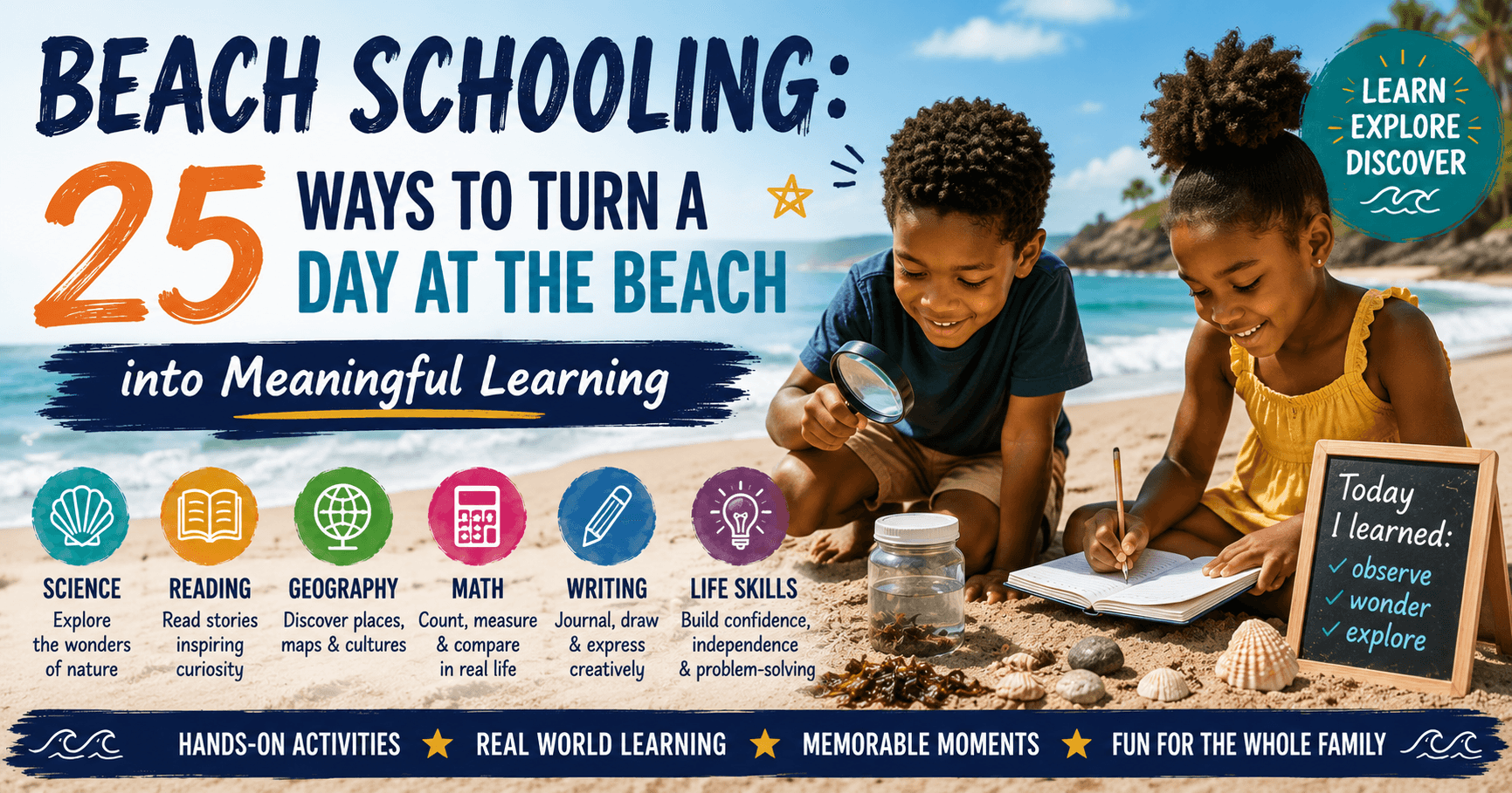 Beach Schooling: 25 Ways to Turn a Day at the Beach into Meaningful Learning