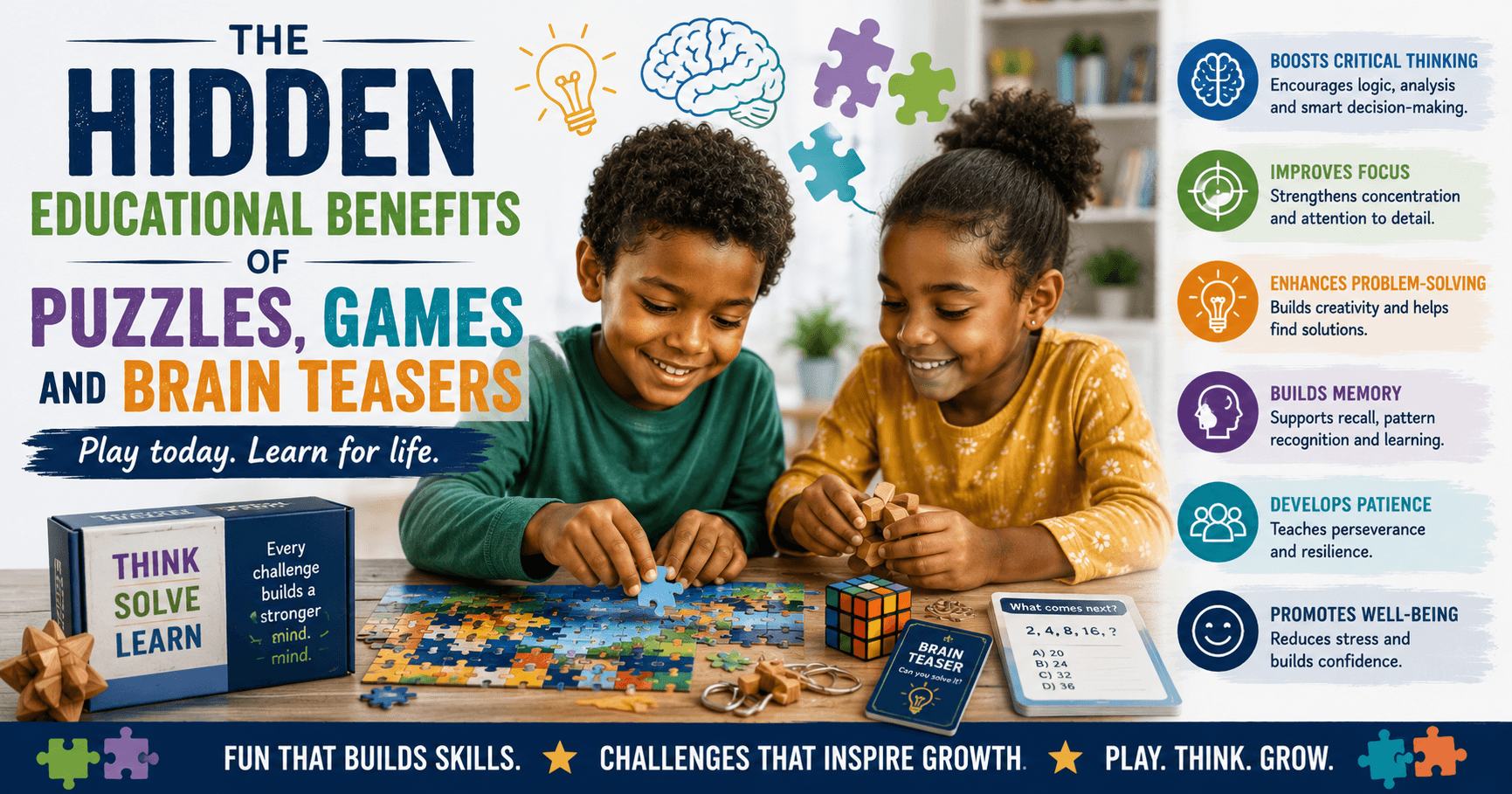The Hidden Educational Benefits of Puzzles, Games and Brain Teasers